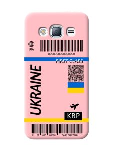 Матовий рожевий чохол на Samsung Galaxy J3 / J310 :: Авіаквиток Україна (принт 262)