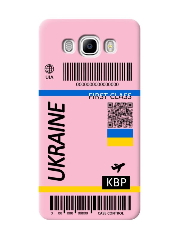 Матовий рожевий чохол на Samsung Galaxy J7(2016) J710 :: Авіаквиток Україна (принт 262)