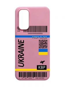 Матовий рожевий чохол на Xiaomi Redmi Note 11 4G :: Авіаквиток Україна (принт 262)