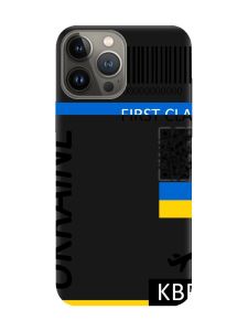 Матовий чорний чохол на Apple iPhone 13 Pro :: Авіаквиток Україна (принт 262)