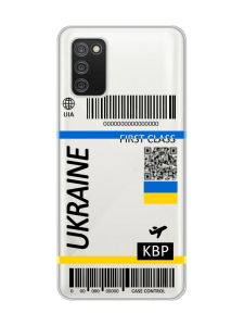 Прозорий чохол для Samsung Galaxy A02s :: Авіаквиток Україна (принт 262)