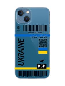 Прозорий чохол на Apple iPhone 13 :: Авіаквиток Україна (принт 262)