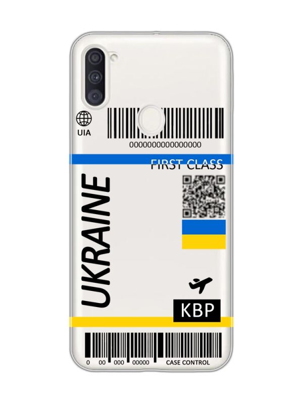 Прозорий чохол на Samsung Galaxy A11 :: Авіаквиток Україна (принт 262)