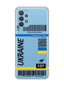 Прозорий чохол на Samsung Galaxy A32 :: Авіаквиток Україна (принт 262)