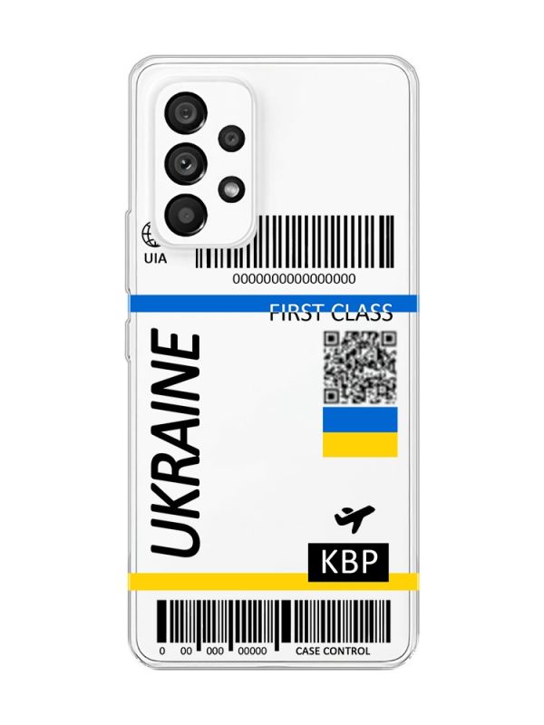 Прозорий чохол на Samsung Galaxy A53  :: Авіаквиток Україна (принт 262)