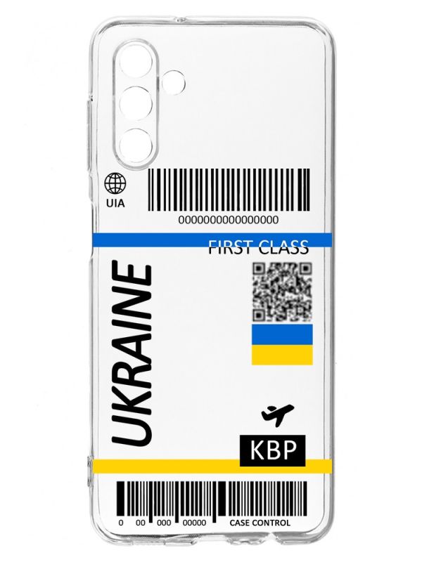 Прозорий чохол на Samsung Galaxy A54 5G / A546 :: Авіаквиток Україна (принт 262)