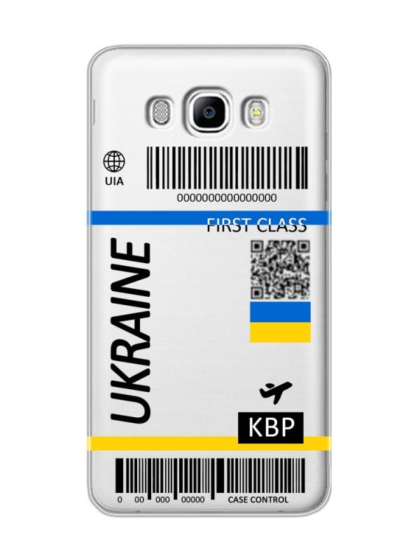 Прозорий чохол на Samsung Galaxy J7(2016) J710 :: Авіаквиток Україна (принт 262)