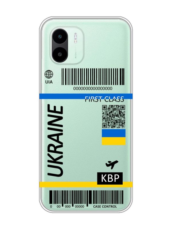 Прозорий чохол на Xiaomi Redmi A1 :: Авіаквиток Україна (принт 262)