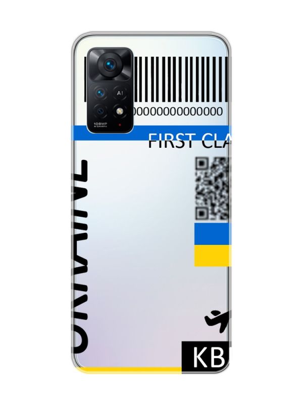 Прозорий чохол на Xiaomi Redmi Note 11 Pro :: Авіаквиток Україна (принт 262)