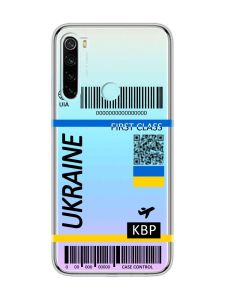 Прозорий чохол на Xiaomi Redmi Note 8  :: Авіаквиток Україна (принт 262)