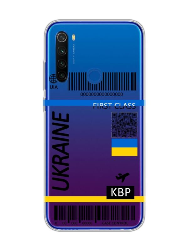 Прозорий чохол на Xiaomi Redmi Note 8T :: Авіаквиток Україна (принт 262)