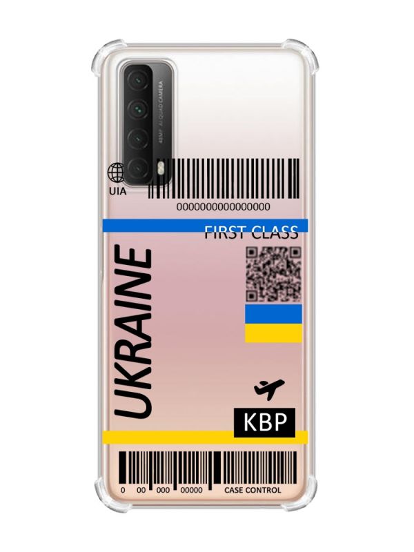 Чохол з потовщеними кутами на Huawei P Smart 2021 :: Авіаквиток Україна (принт 262)