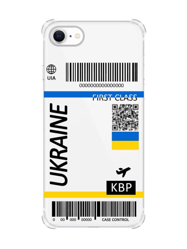 Чохол з потовщеними кутами на iPhone 7/ 7s/ 8/ 8s :: Авіаквиток Україна (принт 262)