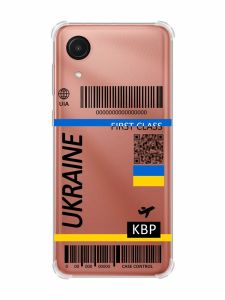 Чохол з потовщеними кутами на Samsung Galaxy A03 Core/A032 :: Авіаквиток Україна (принт 262)