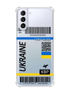 Чохол з потовщеними кутами на Samsung Galaxy S21 (G991) :: Авіаквиток Україна (принт 262)
