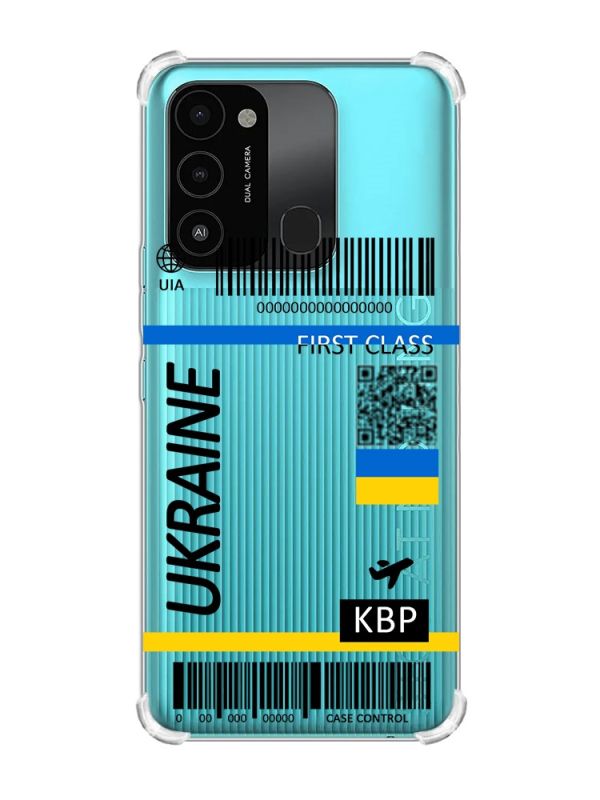 Чохол з потовщеними кутами на TECNO Spark Go 2022 :: Авіаквиток Україна (принт 262)