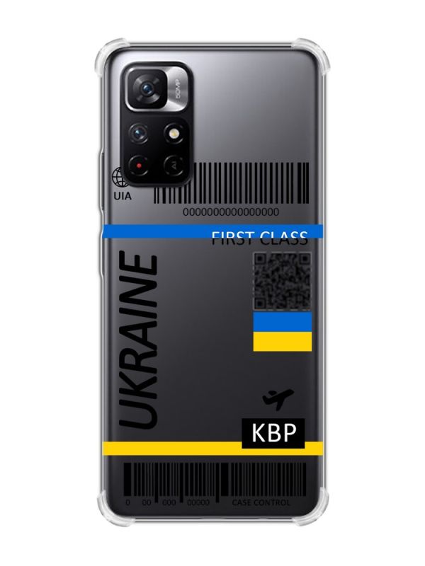 Чохол з потовщеними кутами на Xiaomi Redmi Note 11 5G :: Авіаквиток Україна (принт 262)