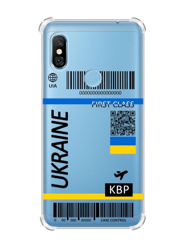 Чохол з потовщеними кутами на Xiaomi Redmi Note 6 Pro :: Авіаквиток Україна (принт 262)