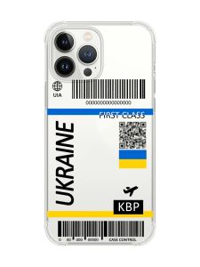 Чохол із потовщеними кутами на iPhone 14 Pro Max :: Авіаквиток Україна (принт 262)