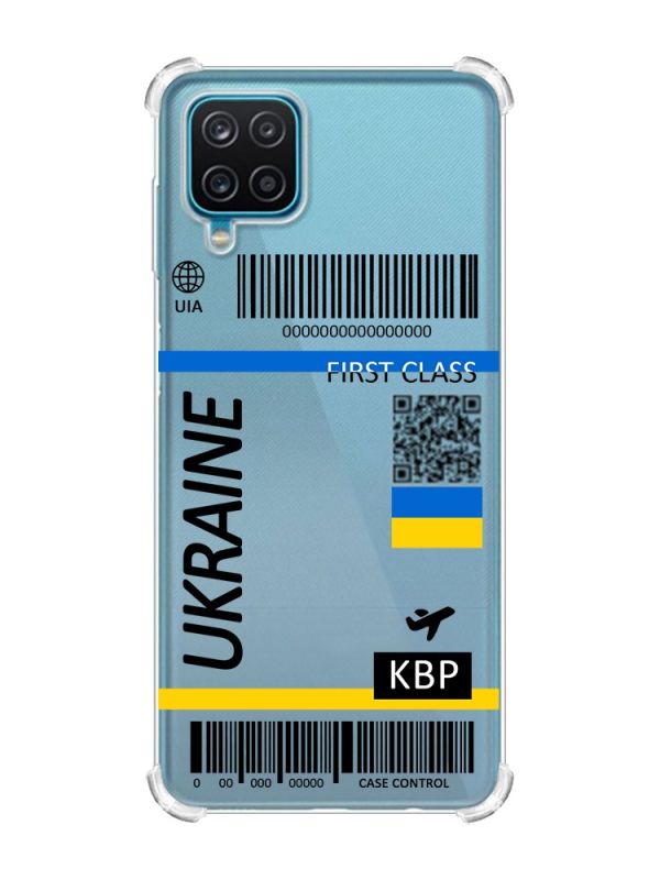 Чохол з потовщеними кутами на Samsung A12 4G :: Авіаквиток Україна (принт 262)