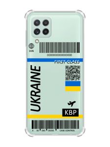 Чохол з потовщеними кутами на Samsung Galaxy A22 4G/M32/M22 :: Авіаквиток Україна (принт 262)