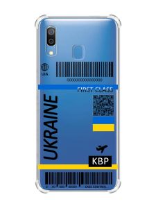 Чохол з потовщеними кутами на Samsung Galaxy A30 (2019) / A20 (2019) :: Авіаквиток Україна (принт 262)