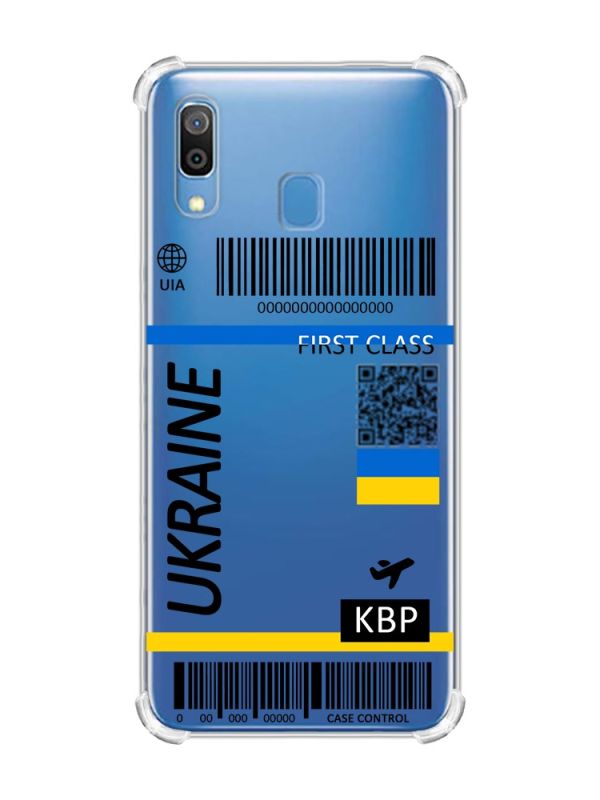 Чохол з потовщеними кутами на Samsung Galaxy A30 (2019) / A20 (2019) :: Авіаквиток Україна (принт 262)