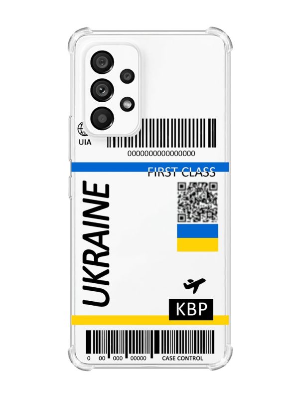 Чохол з потовщеними кутами на Samsung Galaxy A53 :: Авіаквиток Україна (принт 262)