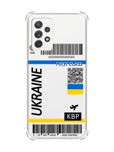 Чохол з потовщеними кутами на Samsung Galaxy A72 :: Авіаквиток Україна (принт 262)