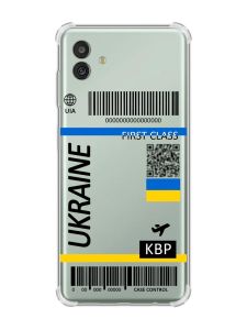 Чохол з потовщеними кутами на Samsung Galaxy M13 5G :: Авіаквиток Україна (принт 262)