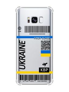 Чохол з потовщеними кутами на Samsung Galaxy S8 :: Авіаквиток Україна (принт 262)