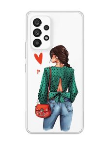 Прозорий чохол на Samsung Galaxy A53  :: Дівчина в зеленому (принт 224)
