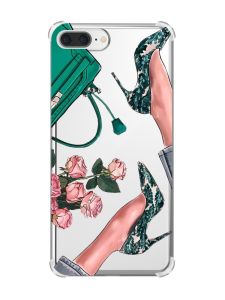 Чохол з потовщеними кутами на iPhone 7 Plus/8 Plus :: Туфельки і квіти (принт 225)