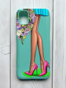 Матовий бірюзовий чохол на Samsung Galaxy A04E / A042 :: Квітковий настрій (принт 226)