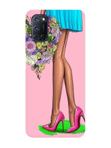 Матовий рожевий чохол на Oppo A52/A72/A92 :: Квітковий настрій (принт 226)