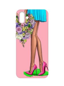 Матовий рожевий чохол на Samsung Galaxy A04 :: Квітковий настрій (принт 226)