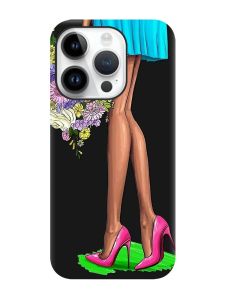 Матовий чорний чохол на Apple iPhone 14 Pro :: Квітковий настрій (принт 226)