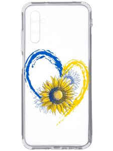 Прозорий чохол на Samsung Galaxy A34 5G/A346 :: Серце з соняхом. Україна (принт 260)