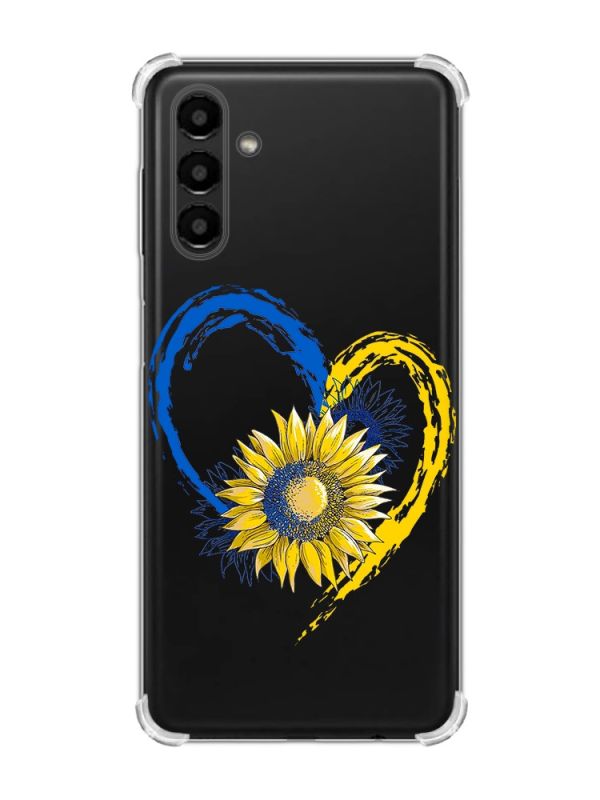 Чохол із потовщеними кутами на Samsung Galaxy A04s/A13 5G :: Серце з соняхом. Україна (принт 260)