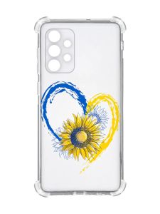 Чохол із потовщеними кутами на Oppo A72 5G :: Серце з соняхом. Україна (принт 260)