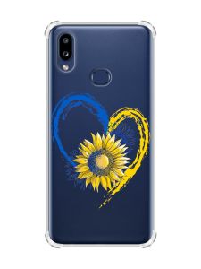 Чохол з потовщеними кутами на Samsung Galaxy A10s (A107) :: Серце з соняхом. Україна (принт 260)