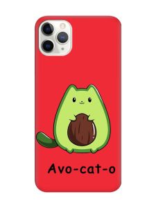 Матовий червоний чохол на iPhone 11 Pro Max (6.5) :: Котик Авокадо (принт 306)