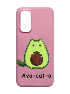 Матовий рожевий чохол на Xiaomi Redmi Note 11 4G :: Котик Авокадо (принт 306)