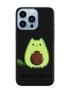 Матовий чорний чохол на Apple iPhone 13 Pro Max :: Котик Авокадо (принт 306)