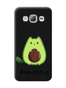 Матовий чорний чохол на Samsung Galaxy J3 / J310 :: Котик Авокадо (принт 306)