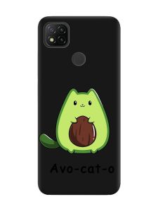 Матовий чорний чохол на Xiaomi Redmi 9C/10A :: Котик Авокадо (принт 306)