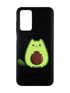Матовий чорний чохол на Xiaomi Redmi Note 11 4G :: Котик Авокадо (принт 306)