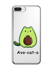 Прозорий чохол на iPhone 7 Plus/8 Plus :: Котик Авокадо (принт 306)