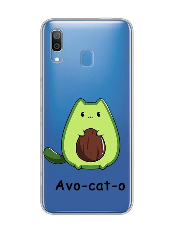 Прозорий чохол для Samsung Galaxy A30 (2019)/A20 (2019) :: Котик Авокадо (принт 306)