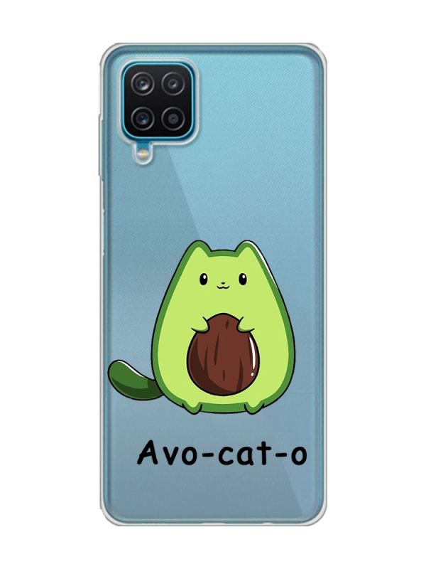 Прозорий чохол на Samsung Galaxy A12 4G :: Котик Авокадо (принт 306)
